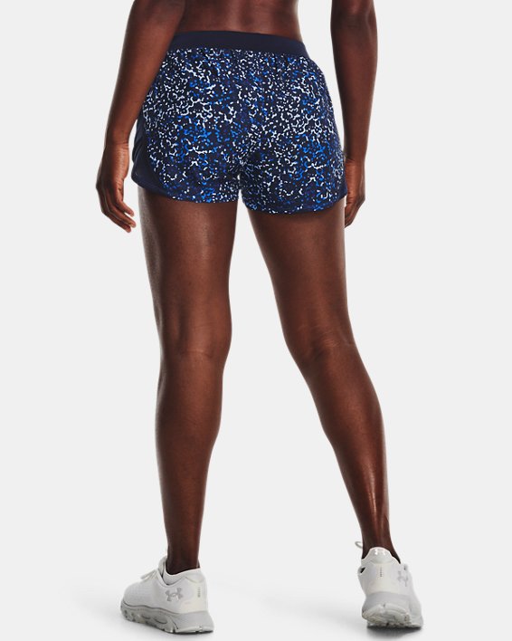 Women's UA Fly-By 2.0 Printed Shorts, Navy, pdpMainDesktop image number 1